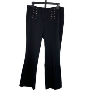 Alfani Black Ankle Pants with Eyelet Detail